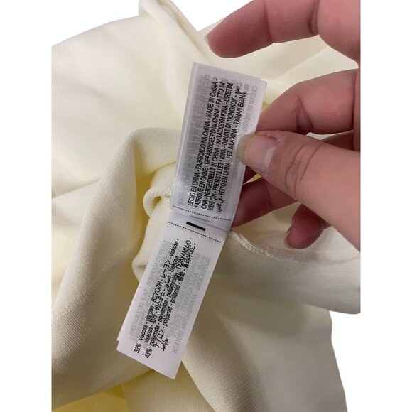 Zara Women Short Knitted Dress Medium M White Bow 3/4 Sleeves 2142/201 NWT - Picture 10 of 15